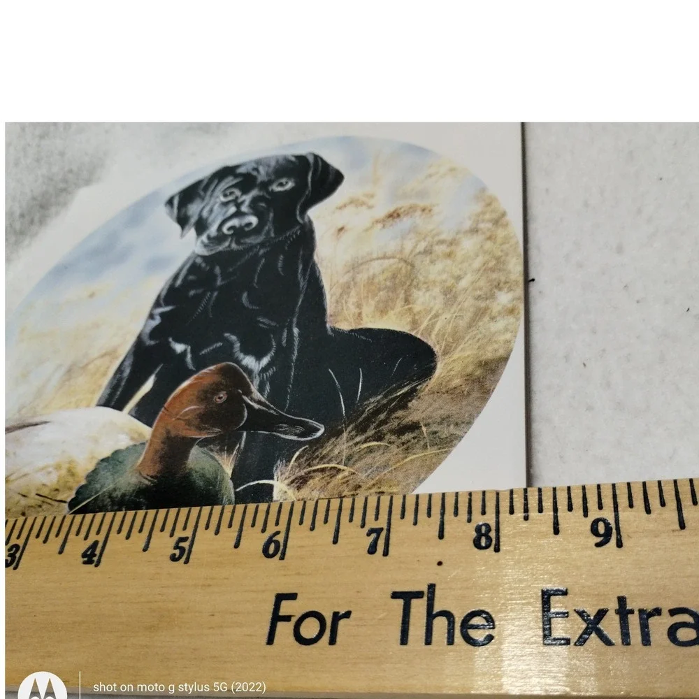 Black Labrador Duck Hunting Ceramic Tile Coaster Trivet Cork Back‎ Father's Day